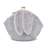 Cute Rabbit Plush Creative Shoulder Bag Phone Bag Chain Shell Crossbody Bags