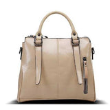 Women Quality Oil Wax Leather Elegant Handbag Shoulder Bag Crossbody Bag