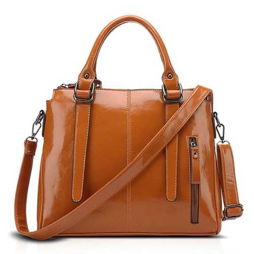 Women Quality Oil Wax Leather Elegant Handbag Shoulder Bag Crossbody Bag