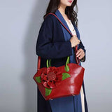 Brenice National Style Fancy With Rose Decoration Handbag