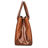 Women Crocodile High-End Vintage PU Leather Handbag Shoulder Bag