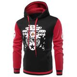 Fashion 3D Letter Printed Stitching Hoodies Winter Men's Casual Zip Up Sports Cashmere Coat Tops