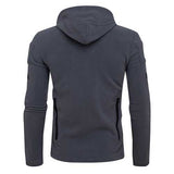 Men's Outdoor Tactical Fleece Warm Hoodies Jacket Casual Multi Head Zipper Hand Hole Sweater