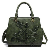 Women Rose Embroidery Handbag Elegant Tote Bag Crossbody Bag