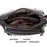 Women Vintage PU Leather Crossbody Bag Multi-pockets Shoulder Bag