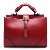 Women Fashion PU Oil Wax Handbag Large Capacity Casual Shoulder Bag