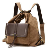 Multifunctional Women Casual Crossbody Bag Retro Backpack