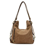 Multifunctional Women Casual Crossbody Bag Retro Backpack