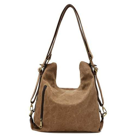 Multifunctional Women Casual Crossbody Bag Retro Backpack