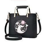 Women Casual Embroidery Tote Daily Shopping Shoulder Bag Handbag