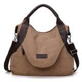 Women Canvas Tote Bag Casual Crossbody Shoulder Bag