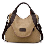 Women Canvas Tote Bag Casual Crossbody Shoulder Bag