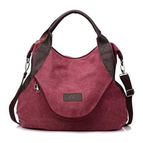 Women Canvas Tote Bag Casual Crossbody Shoulder Bag