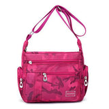 Women Nylon Multi Pocket  Shoulder Bag Crossbody Bag