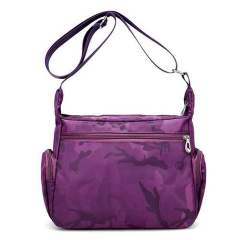 Women Nylon Multi Pocket  Shoulder Bag Crossbody Bag