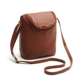 Women PU Leather Casual Bucket Bag Crossbody Bag