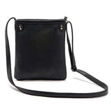 Women Retro Rivet Design Winter Front Zipper Pocket Crossbody Bag