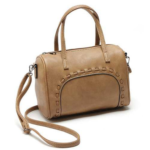 Large Capacity Women Retro Pu Leather Crossbody Bag Handbag