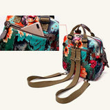 National Style Outdoor Flower Pattern Shoulder Bag Crossbody