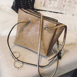 Women Soft PU Bucket Crossbody Bags Large Capacity Bags