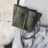 Women Soft PU Bucket Crossbody Bags Large Capacity Bags