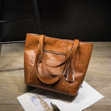 Women Vintage Tassel Handbag High Capacity Shoulder Bags