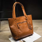 Women Vintage Tassel Handbag High Capacity Shoulder Bags