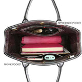 Kadell Metal Crocodile Large Capacity Pattern Handbag For Women