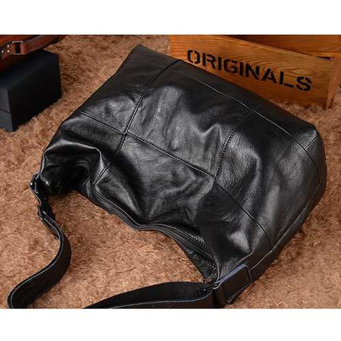 Women Retro Genuine Leather Cowhide Crossbody Bag
