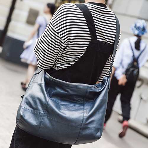 Women Retro Genuine Leather Cowhide Crossbody Bag