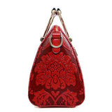 Women Embossed Portable Shoulder Bag Classic Handbag Crossbo