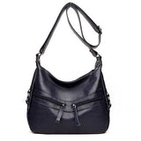 Women 2 Front Pockets PU Leather IPAD MINI Crossbody Bag