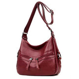 Women 2 Front Pockets PU Leather IPAD MINI Crossbody Bag