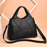 Women Pu Leather Tote Handbag Classic Crossbody Bag