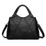 Women Pu Leather Tote Handbag Classic Crossbody Bag