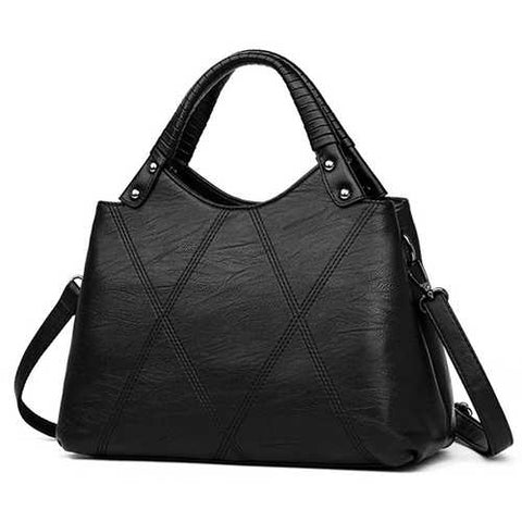 Women Pu Leather Tote Handbag Classic Crossbody Bag
