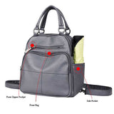 Multifunctional Women Pu Leather Handbag Crossbody Bag