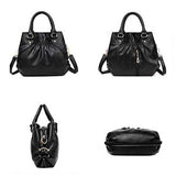 Women Pu Leather Handbag Crossbody Bag 3 Main Bags