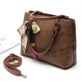 Women Stone Grain Fashion Scarf Bag Large Capacity Handbag