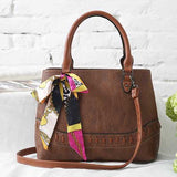 Women Stone Grain Fashion Scarf Bag Large Capacity Handbag