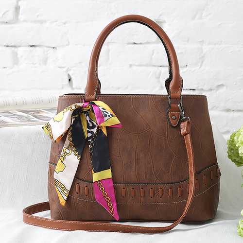 Women Stone Grain Fashion Scarf Bag Large Capacity Handbag