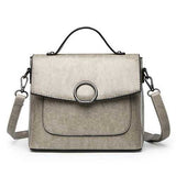 Women Magnetic Button Fashion Handbag Shoulder Crossbody Bag
