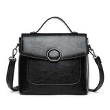 Women Magnetic Button Fashion Handbag Shoulder Crossbody Bag