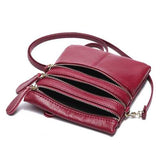 Women Genuine Leather Multi-Function Phone Bag
