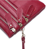 Women Genuine Leather Multi-Function Phone Bag