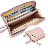 Women Wrist Large Capacity Multi-Slots Wallet Shoulder Bag