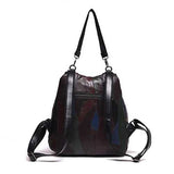 Women Genuine Leather Stitch Multifunction Handbag