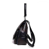 Women Genuine Leather Stitch Multifunction Handbag