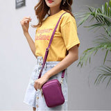 Women Waterproof Phone Bag Nylon Waist Bag Crossbody Bag