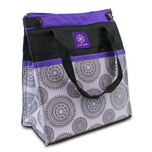 Gaiam Insulated Lunch Bag Tote Leak-Resistant Purple Marrakesh